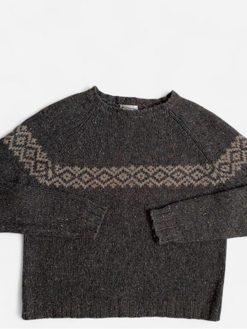 Vintage gray fair isle sweater